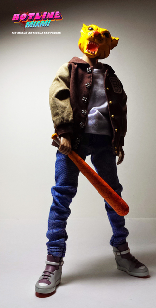Illustration for article titled Hotline Miami Action Figure Dials B For Badass